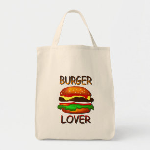 Bolsa Tote Burger Lover Hamburger Grocery Tote Bag