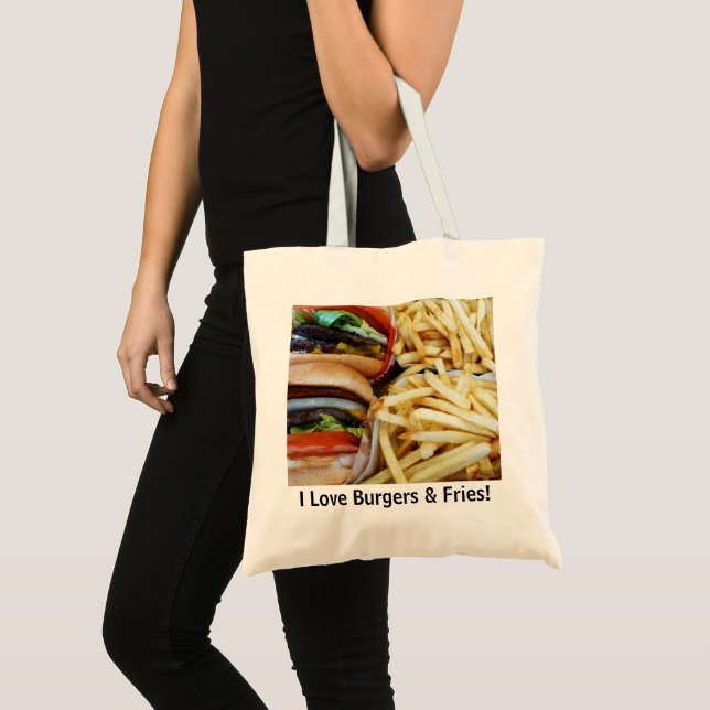 Bolsa Tote Burgers n Fries Tote Bag (Frente (produto))