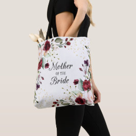 Bolsa Tote Burgundy Bliss Mãe do Monograma da Noiva