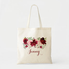 Bolsa Tote Burgundy Primavera Elegant Floral