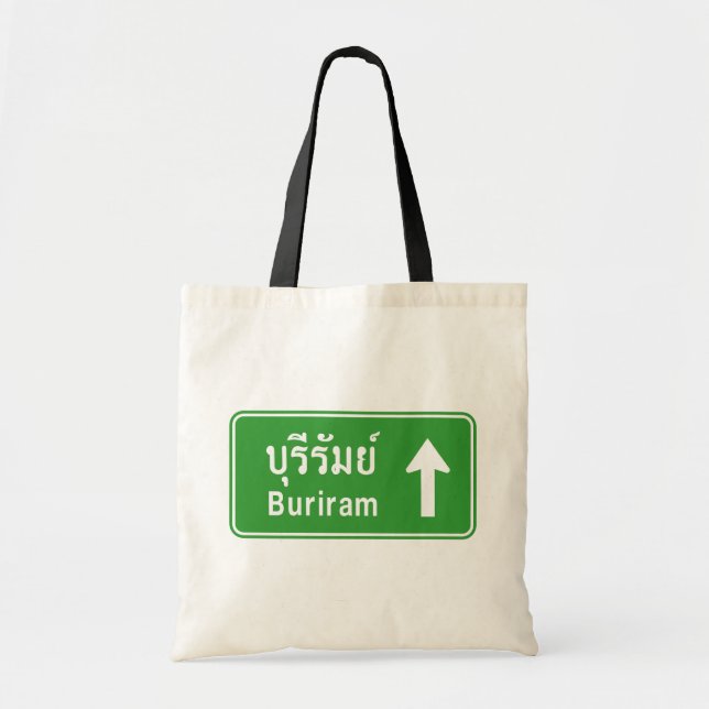Bolsa Tote Buriram À Frente ⚠ Sinal De Tráfego Rodoviário Tai (Frente)