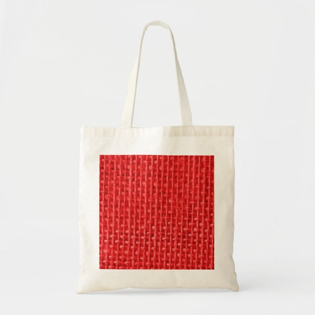Bolsa Tote Burlap Vermelho Natal (Frente)