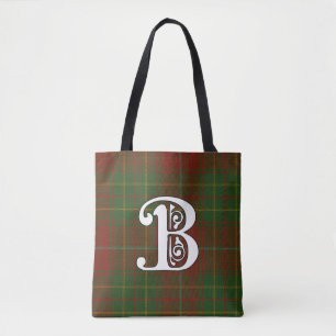 Bolsa Tote Burnett Clan Tartan Monograma