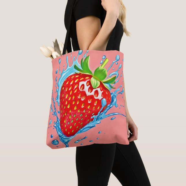 Bolsa Tote Burst de Morango Fresco (Close Up)