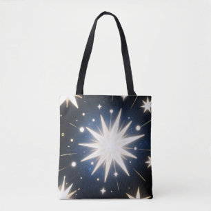 Bolsa Tote Bursts de luz solar, Padrão Cósmico Radiante