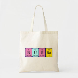 Bolsa Tote Büsra Nome periódico da mesa tote saco