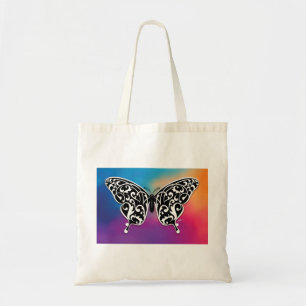 Bolsa Tote Butterfly Design with Sunset Colors