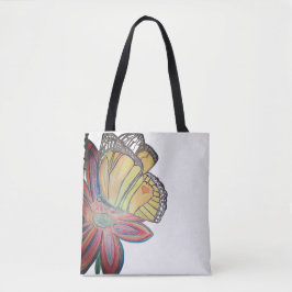 Bolsa Tote Butterfly landing beautiful
