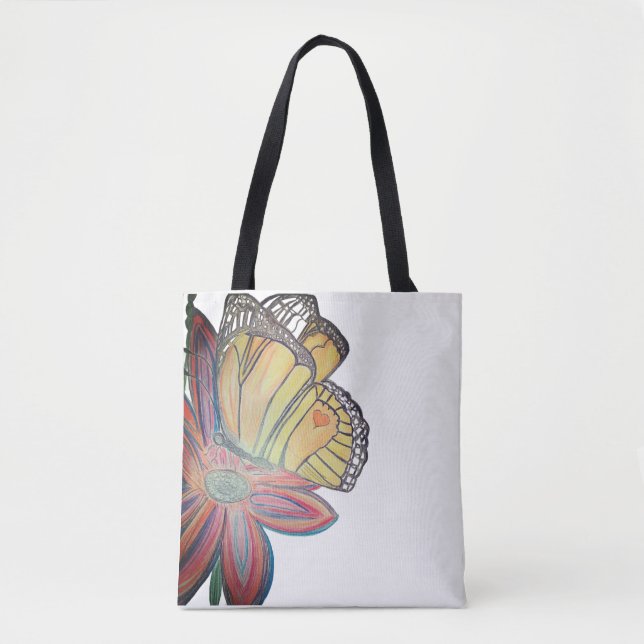 Bolsa Tote Butterfly landing beautiful (Frente)