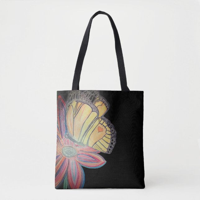 Bolsa Tote Butterfly landing beautiful (Frente)