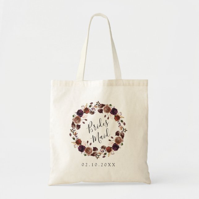 Bolsa Tote Butterum & Plum Bridesmaid Tote Bag (Frente)