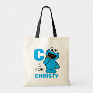 Bolsa Tote C é para Cookie Monster   Adicione seu nome
