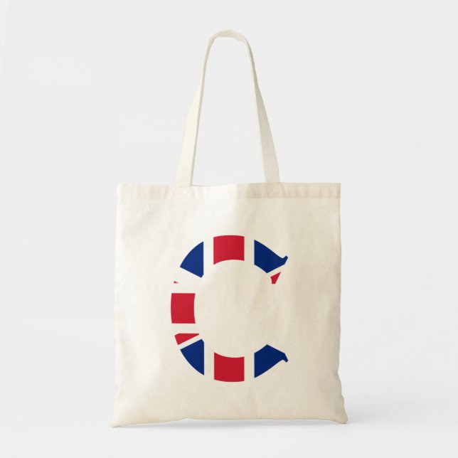 Bolsa Tote C Monograma sobreposto à bandeira de bandeira da U (Frente)