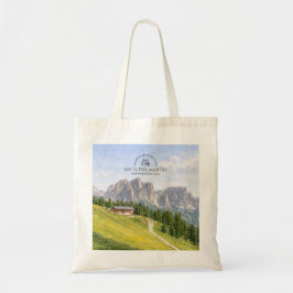 Bolsa Tote Cabana Alpina nos Dolomitas Aquarela Paisagem Natu