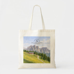Bolsa Tote Cabana Alpina nos Dolomitas Aquarela Paisagem Natu