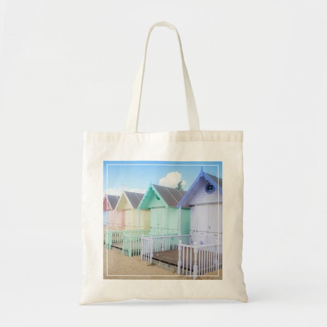 Bolsa Tote Cabanas da praia da ilha de Mersea (Frente)