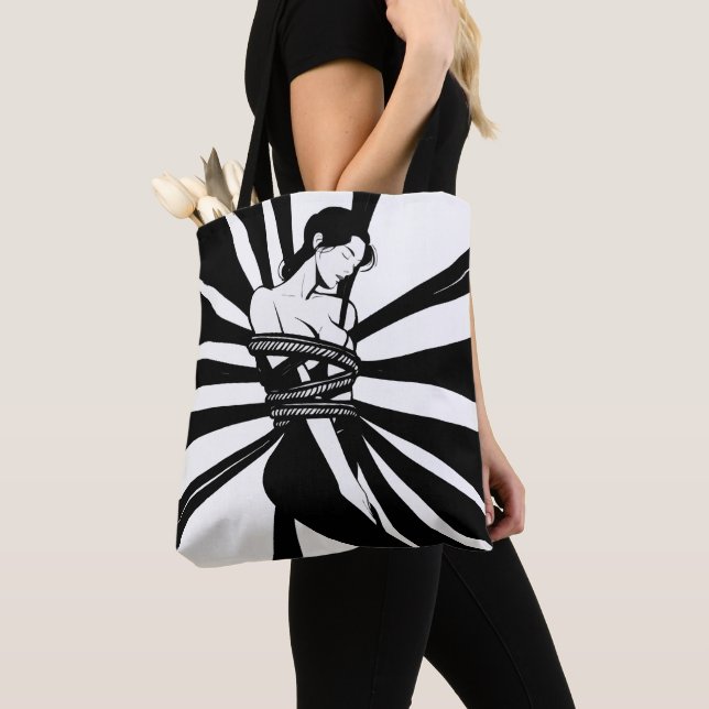 Bolsa Tote Cabas Shibari personalizadas (Close Up)