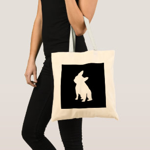 Bolsa Tote Cabeça de Bulldog Francesa, Roupa de Inclinação