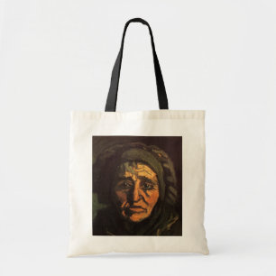 Bolsa Tote Cabeça de Camponesa com Touca de Renda de Vincent 