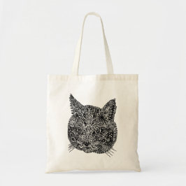 Bolsa Tote Cabeça de Gato Ornamental