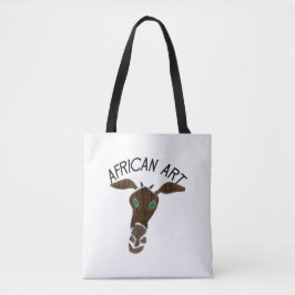Bolsa Tote Cabeça de Girafa de Arte Africana