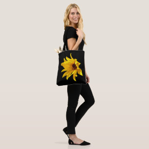Bolsa Tote Cabeça de margarida amarela Helênio por toda a Imp