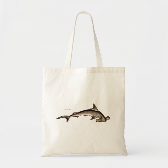 Bolsa Tote Cabeça de martelo velha do tubarão de Hammerhead (Frente)
