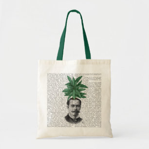 Bolsa Tote Cabeça de Planta Evergreen Chinesa