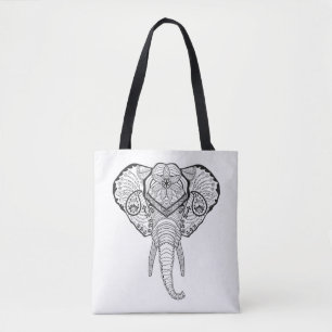 Bolsa Tote Cabeça inspirada 2 do elefante
