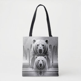 Bolsa Tote Cabeça Majestosa de Urso Polar Vida Selvagem Ártic