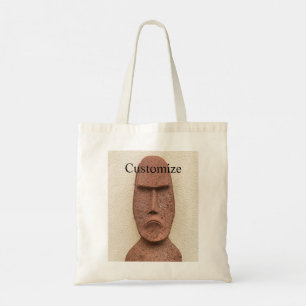 Bolsa Tote Cabeça Moai da Ilha de Páscoa Thunder_Cove