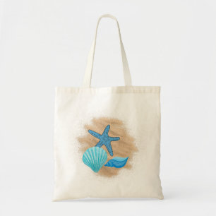 Bolsa Tote Cabeças Azuis no Saco de Tota de Praia