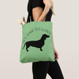 Bolsa Tote Cabelo Curto Dachshund - Silhouette 1