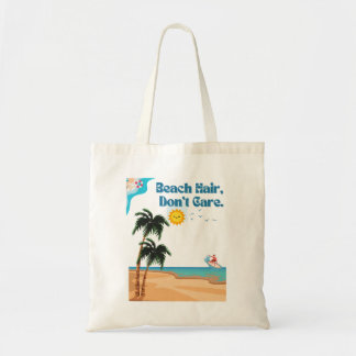 Bolsa Tote Cabelo de praia, não se importe.tote saco