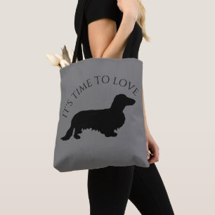 Bolsa Tote Cabelo Longo Dachshund - Silhouette 1