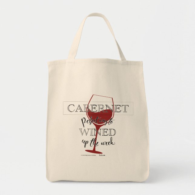 Bolsa Tote Cabernet -- Perfect to WINED up the week.  (Frente)
