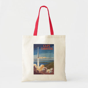 Bolsa Tote Cabo Canaveral Flórida Arte de Viagem Pintura Retr