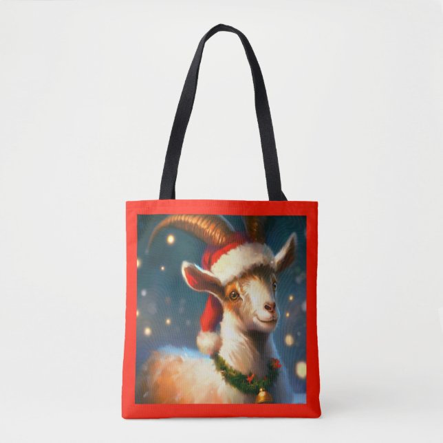 Bolsa Tote Cabra de Natal 2 (Frente)
