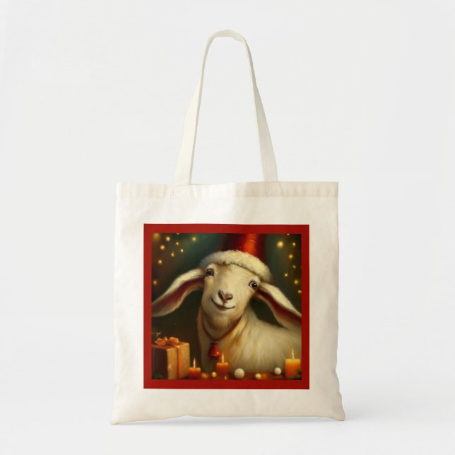 Bolsa Tote Cabra de Natal 3 (Frente)