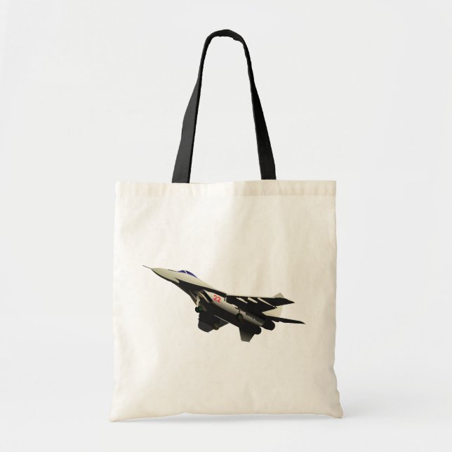 Bolsa Tote Caça a Jato Supersônico Aeronave Militar (Frente)