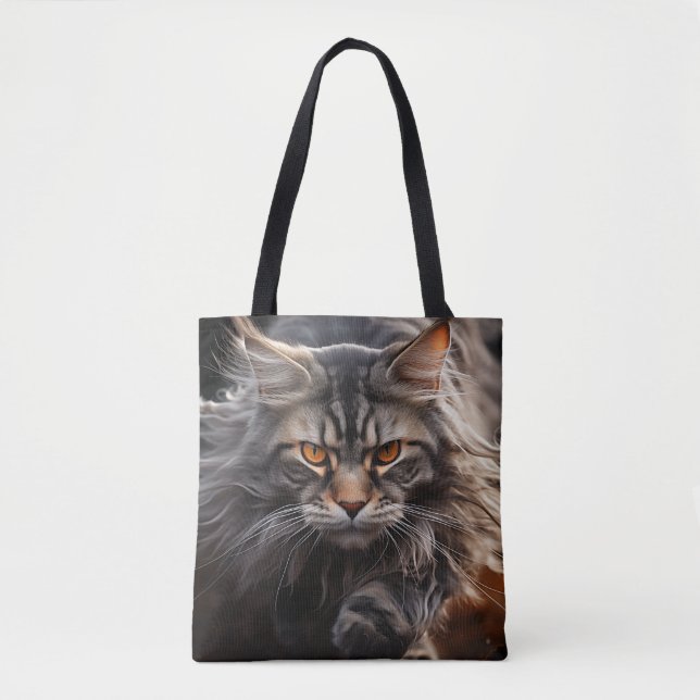 Bolsa Tote Caça ao Gato Maine Coon (Frente)