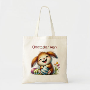 Bolsa Tote Caça ao Ovo de Páscoa Bunny Caprichoso Fofo