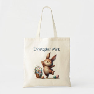 Bolsa Tote Caça ao Ovo de Páscoa do Coelho Caprichoso