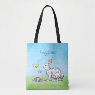 Bolsa Tote Caça ao Ovo do Coelho da Páscoa