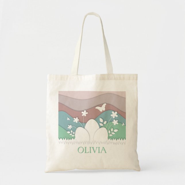 Bolsa Tote Caça aos ovos de Páscoa, caça às primavera (Frente)
