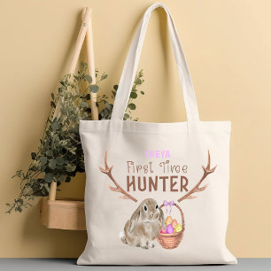 Bolsa Tote Caça aos Ovos de Páscoa Caçadora de Primeira Vez M