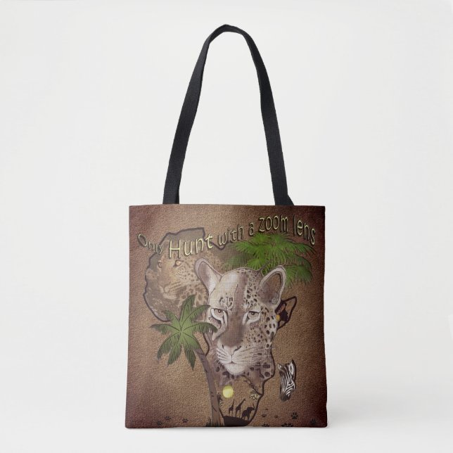 Bolsa Tote Caça apenas com uma lente Zoom (Frente)