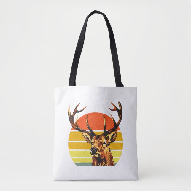 Bolsa Tote Caça Elk Deer Funny Hunter (Frente)
