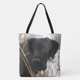 Bolsa Tote Caça tardia da temporada - Preto Lab - Labrador