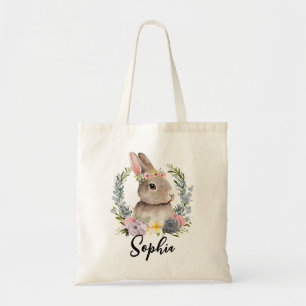 Bolsa Tote Caçada De Ovo Na Páscoa Floral Personalizada